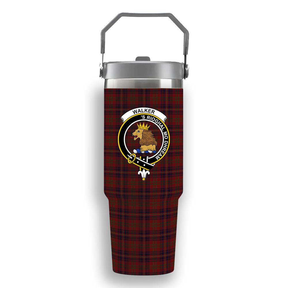 ScotsTee Shop Scottish Walker Crest Tartan Flip Straw Tumbler 20oz 30oz