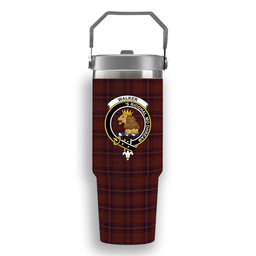 ScotsTee Shop Scottish Walker Crest Tartan Flip Straw Tumbler 20oz 30oz
