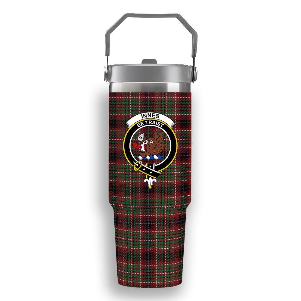 ScotsTee Shop Scottish Innes of Cowie Ancient Crest Tartan Flip Straw Tumbler 20oz 30oz
