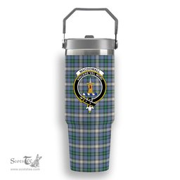 ScotsTee Shop Scottish MacDowall Ancient Crest Tartan Flip Straw Tumbler 20oz 30oz