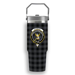ScotsTee Shop Scottish Stewart Mourning Originaux Modern Clan Crest Tartan Flip Straw Tumbler 20oz 30oz