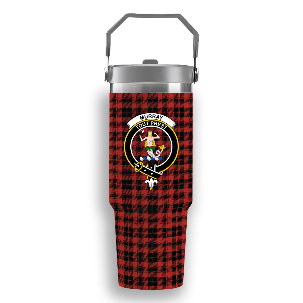 ScotsTee Shop Scottish Murray of Ochtertyre Ancient Crest Tartan Flip Straw Tumbler 20oz 30oz