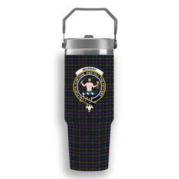 ScotsTee Shop Scottish Murray of Atholl Modern Crest Tartan Flip Straw Tumbler 20oz 30oz