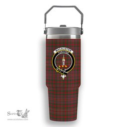 ScotsTee Shop Scottish MacAlister 1950 Crest Tartan Flip Straw Tumbler 20oz 30oz