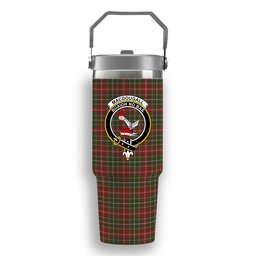 ScotsTee Shop Scottish MacDougall 2005 Crest Tartan Flip Straw Tumbler 20oz 30oz