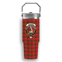 ScotsTee Shop Scottish Quarrie Modern Crest Tartan Flip Straw Tumbler 20oz 30oz