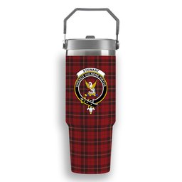 ScotsTee Shop Scottish Stewart of Rothesay 1 Crest Tartan Flip Straw Tumbler 20oz 30oz