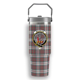 ScotsTee Shop Scottish MacBean Dress Modern Crest Tartan Flip Straw Tumbler 20oz 30oz