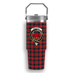 ScotsTee Shop Scottish MacDuff Modern Crest Tartan Flip Straw Tumbler 20oz 30oz