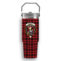ScotsTee Shop Scottish Murray of Ochtertyre Modern Crest Tartan Flip Straw Tumbler 20oz 30oz