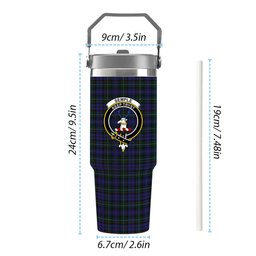 ScotsTee Shop Scottish Semple Crest Tartan Flip Straw Tumbler 20oz 30oz