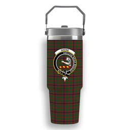 ScotsTee Shop Scottish Skene Modern Crest Tartan Flip Straw Tumbler 20oz 30oz