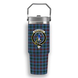 ScotsTee Shop Scottish Montgomery of Ayrshire Ancient Crest Tartan Flip Straw Tumbler 20oz 30oz