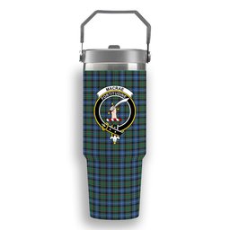 ScotsTee Shop Scottish MacRae Hunting Ancient Crest Tartan Flip Straw Tumbler 20oz 30oz