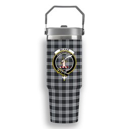 ScotsTee Shop Scottish McRae Dress Crest Tartan Flip Straw Tumbler 20oz 30oz