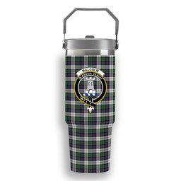 ScotsTee Shop Scottish Malcolm Dress Modern Crest Tartan Flip Straw Tumbler 20oz 30oz