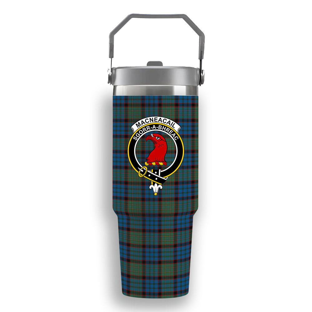 ScotsTee Shop Scottish MacNeacail Hunting Crest Tartan Flip Straw Tumbler 20oz 30oz