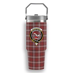 ScotsTee Shop Scottish McDougall Dress Crest Tartan Flip Straw Tumbler 20oz 30oz