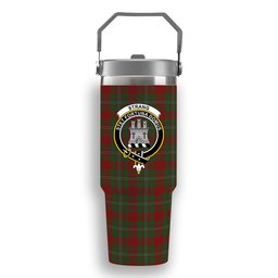 ScotsTee Shop Scottish Strang Crest Tartan Flip Straw Tumbler 20oz 30oz