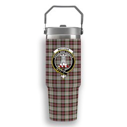 ScotsTee Shop Scottish MacLean Dress Crest Tartan Flip Straw Tumbler 20oz 30oz
