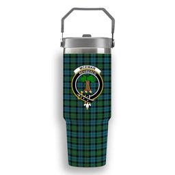 ScotsTee Shop Scottish McEwan Ancient Crest Tartan Flip Straw Tumbler 20oz 30oz