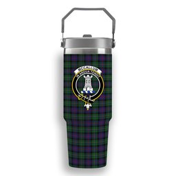 ScotsTee Shop Scottish McCallum Crest Tartan Flip Straw Tumbler 20oz 30oz