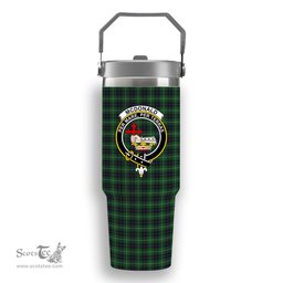 ScotsTee Shop Scottish McDonald of The Isles Crest Tartan Flip Straw Tumbler 20oz 30oz