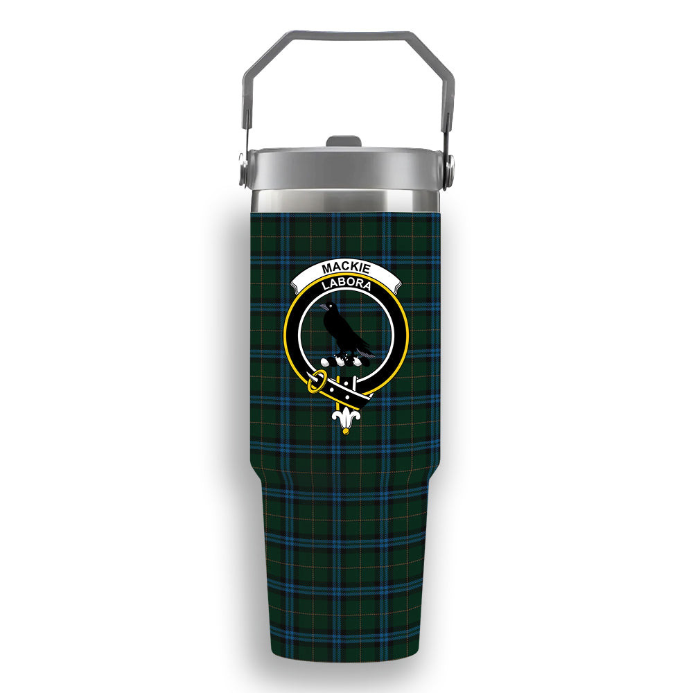 ScotsTee Shop Scottish Mackie Crest Tartan Flip Straw Tumbler 20oz 30oz