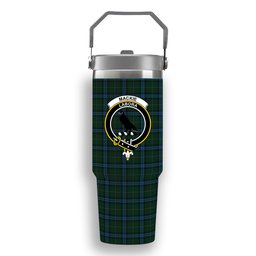 ScotsTee Shop Scottish Mackie Crest Tartan Flip Straw Tumbler 20oz 30oz