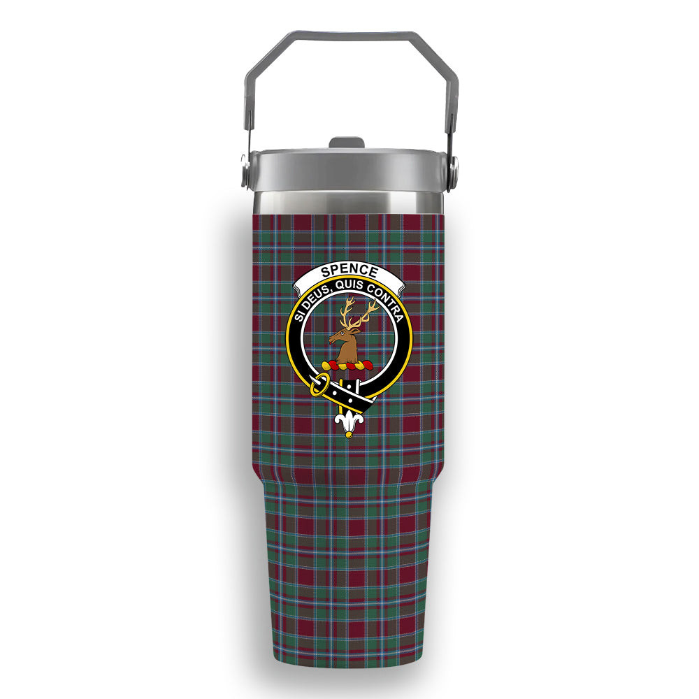 ScotsTee Shop Scottish Spence Crest Tartan Flip Straw Tumbler 20oz 30oz