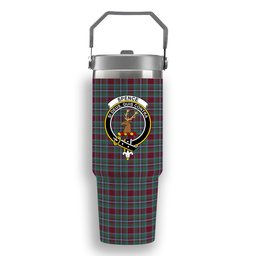 ScotsTee Shop Scottish Spence Crest Tartan Flip Straw Tumbler 20oz 30oz
