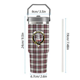 ScotsTee Shop Scottish McLean Dress Modern Crest Tartan Flip Straw Tumbler 20oz 30oz
