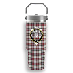 ScotsTee Shop Scottish McLean Dress Modern Crest Tartan Flip Straw Tumbler 20oz 30oz