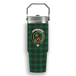ScotsTee Shop Scottish MacAlpine Ancient Crest Tartan Flip Straw Tumbler 20oz 30oz