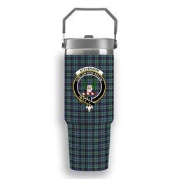 ScotsTee Shop Scottish Stevenson SC Crest Tartan Flip Straw Tumbler 20oz 30oz