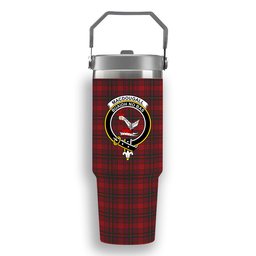 ScotsTee Shop Scottish MacDougall 1819 Crest Tartan Flip Straw Tumbler 20oz 30oz
