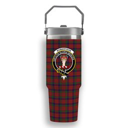 ScotsTee Shop Scottish Robertson Crest Tartan Flip Straw Tumbler 20oz 30oz