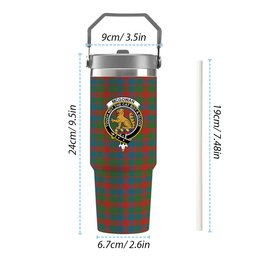 ScotsTee Shop Scottish McGowan Ancient Crest Tartan Flip Straw Tumbler 20oz 30oz