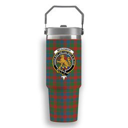 ScotsTee Shop Scottish McGowan Ancient Crest Tartan Flip Straw Tumbler 20oz 30oz