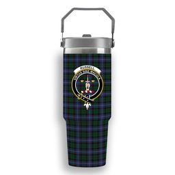 ScotsTee Shop Scottish Russell Crest Tartan Flip Straw Tumbler 20oz 30oz