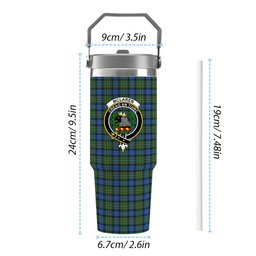 ScotsTee Shop Scottish McLaren Ancient Crest Tartan Flip Straw Tumbler 20oz 30oz