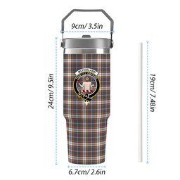 ScotsTee Shop Scottish McFarland Dress Ancient Crest Tartan Flip Straw Tumbler 20oz 30oz