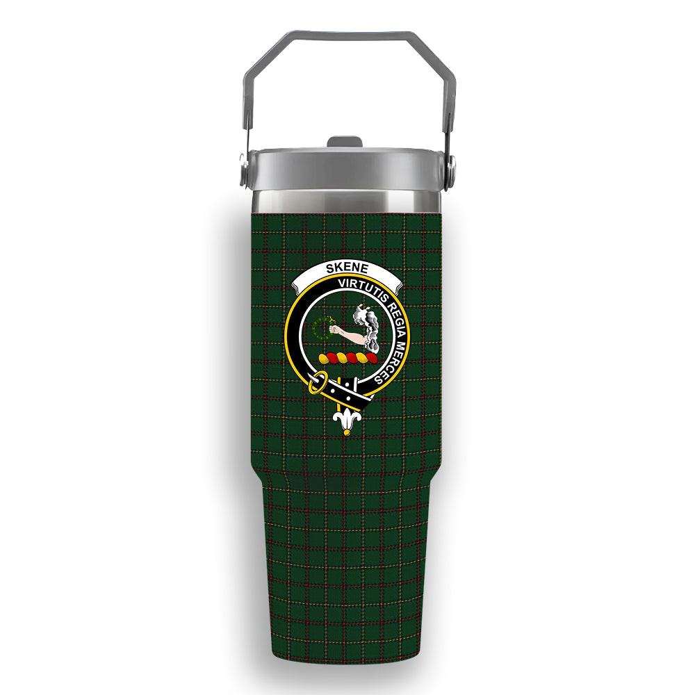 ScotsTee Shop Scottish Skene Hunting Crest Tartan Flip Straw Tumbler 20oz 30oz