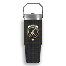 ScotsTee Shop Scottish McMillan Hunting Modern Crest Tartan Flip Straw Tumbler 20oz 30oz