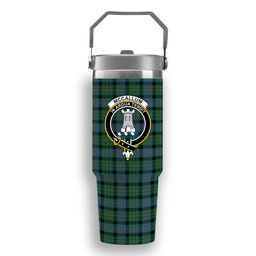 ScotsTee Shop Scottish McCallum Ancient Crest Tartan Flip Straw Tumbler 20oz 30oz