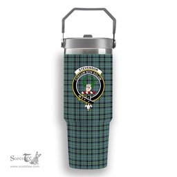 ScotsTee Shop Scottish Stevenson Ancient Crest Tartan Flip Straw Tumbler 20oz 30oz