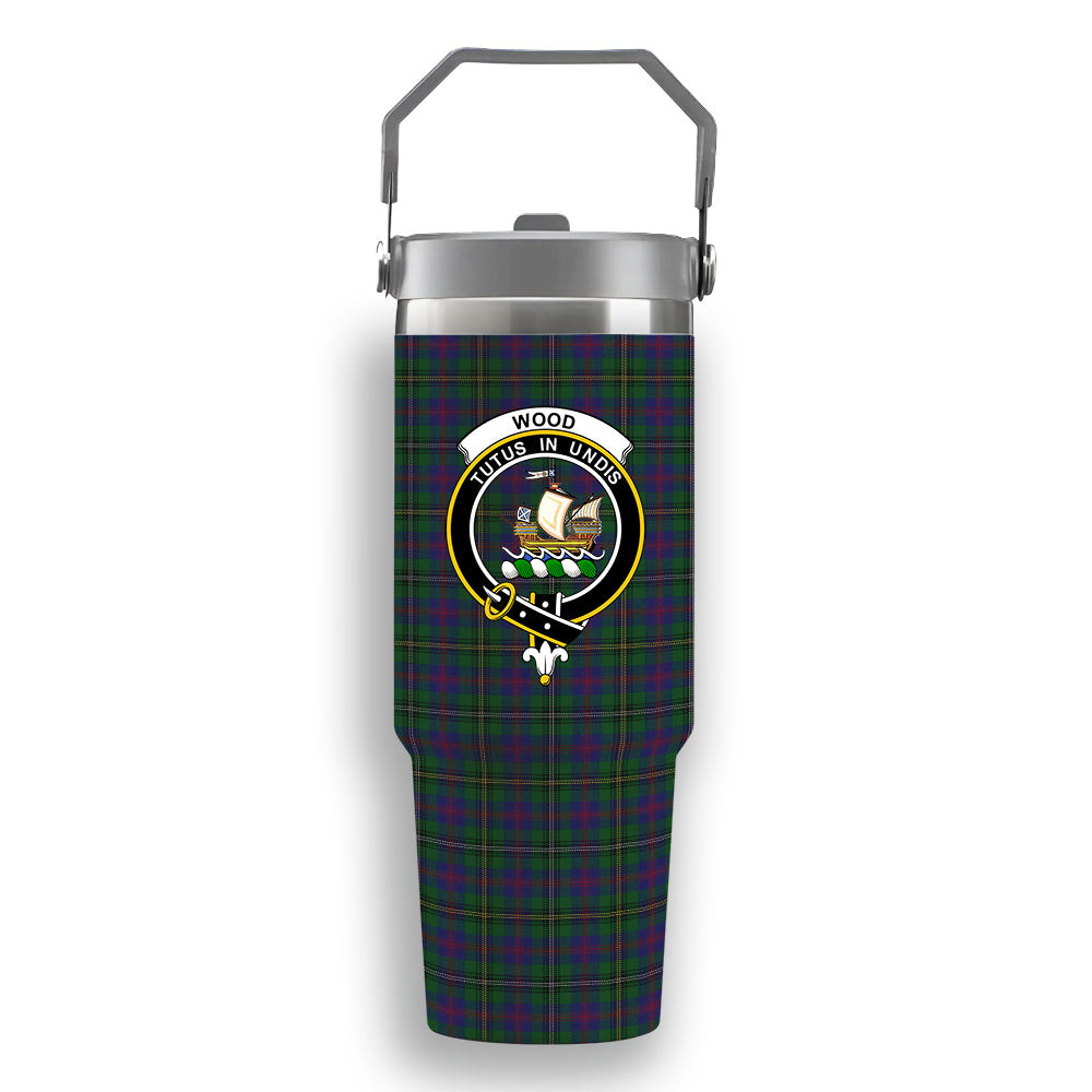 ScotsTee Shop Scottish Wood Crest Tartan Flip Straw Tumbler 20oz 30oz