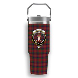 ScotsTee Shop Scottish Robertson White line Crest Tartan Flip Straw Tumbler 20oz 30oz