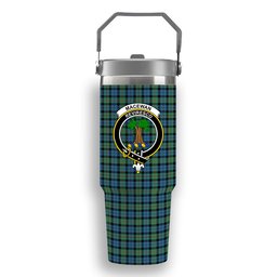 ScotsTee Shop Scottish MacEwen Ancient SC Crest Tartan Flip Straw Tumbler 20oz 30oz