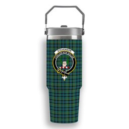 ScotsTee Shop Scottish Stevenson Hunting Ancient Crest Tartan Flip Straw Tumbler 20oz 30oz